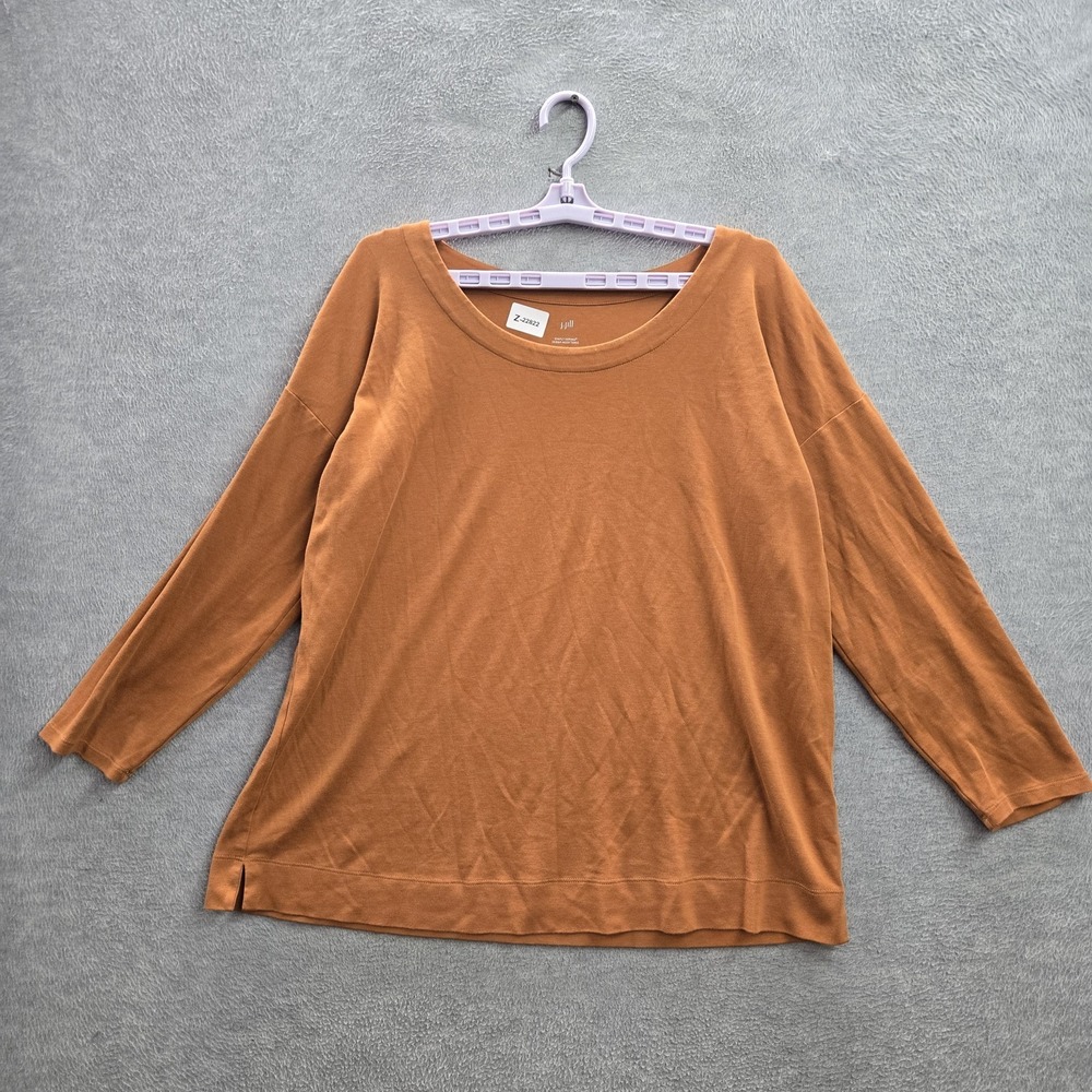 Torrid Women Shirt 1P (PETITE) Brown Tunic Simply Supima Scoop Neck